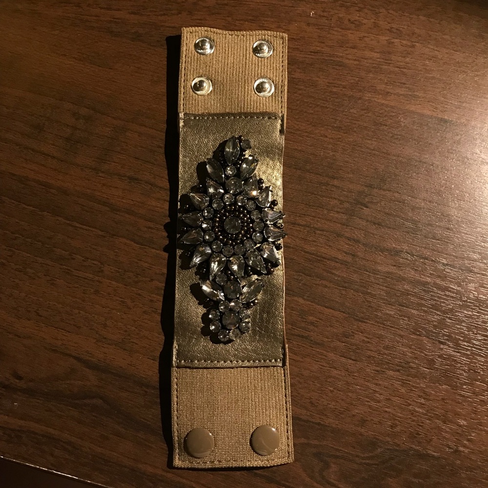 Thick Leather Taupe Bracelet